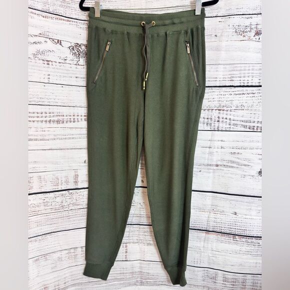Alala SweatPants Womens Size‎ Medium High Rise Jogger Army Green athleisure knit - Picture 3 of 15